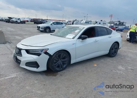 2023 Acura Tlx A-Spec Package z USA, uszkodzony, nr VIN 19UUB5F55PA004627